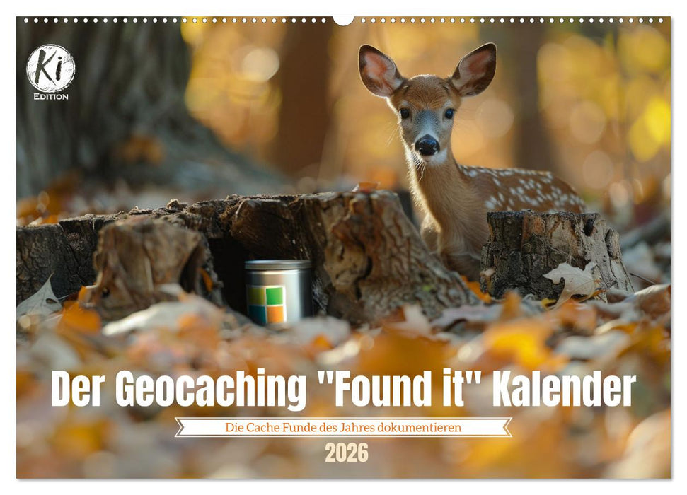 Der Geocaching Found it Kalender (CALVENDO Wandkalender 2026)