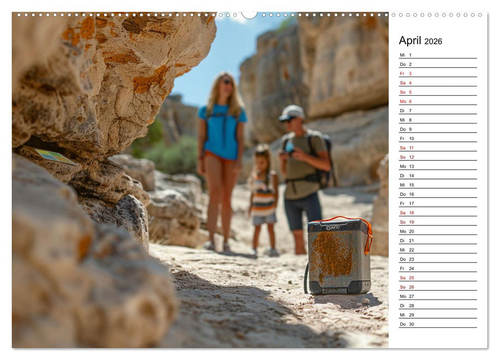 Der Geocaching Found it Kalender (CALVENDO Wandkalender 2026)