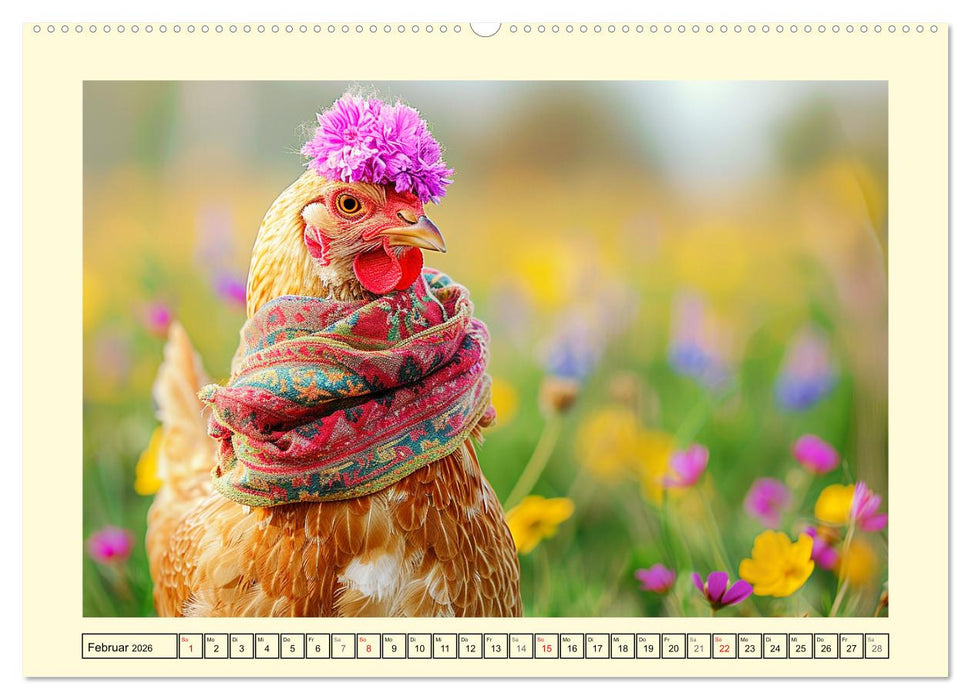 Elegante Modenschau auf dem Land. Bauernhoftiere als Fashion-Ikonen (CALVENDO Wandkalender 2026)