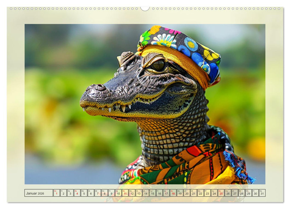 Reptilien-Fashion. Im Rampenlicht der Wildnis (CALVENDO Premium Wandkalender 2026)