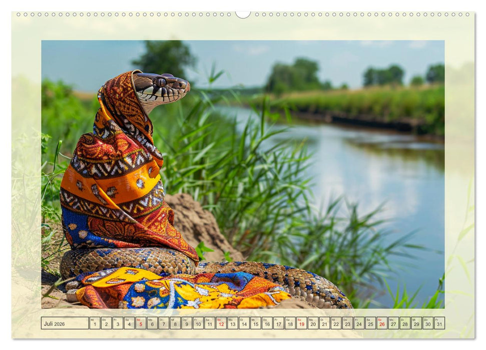 Reptilien-Fashion. Im Rampenlicht der Wildnis (CALVENDO Premium Wandkalender 2026)