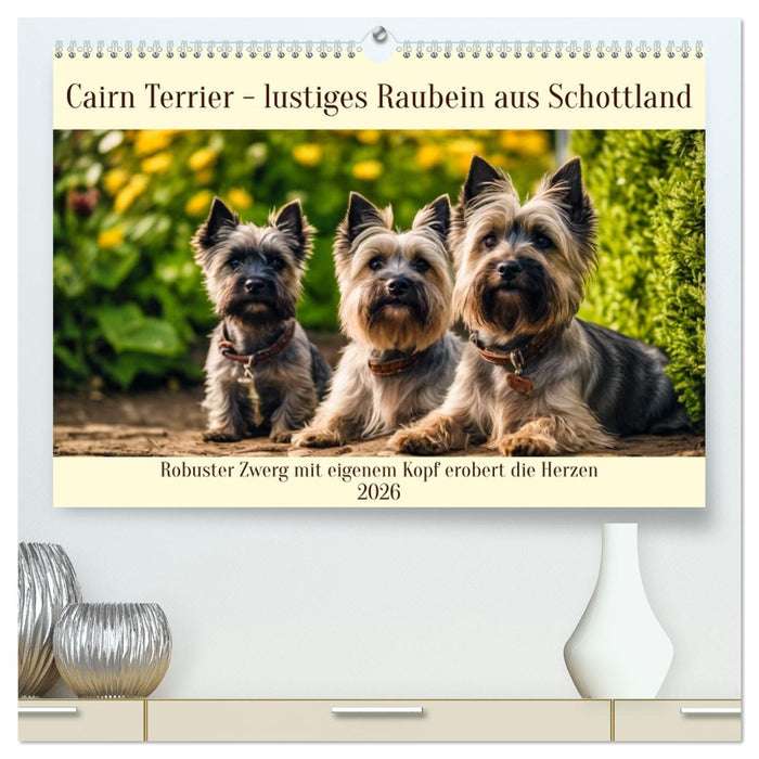 Cairn Terrier - lustiges Raubein aus Schottland (CALVENDO Premium Wandkalender 2026)