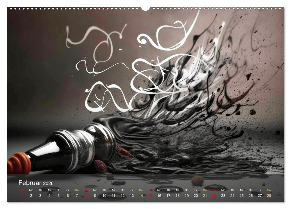 Arabische Kalligraphie in Kunstform (CALVENDO Premium Wandkalender 2026)