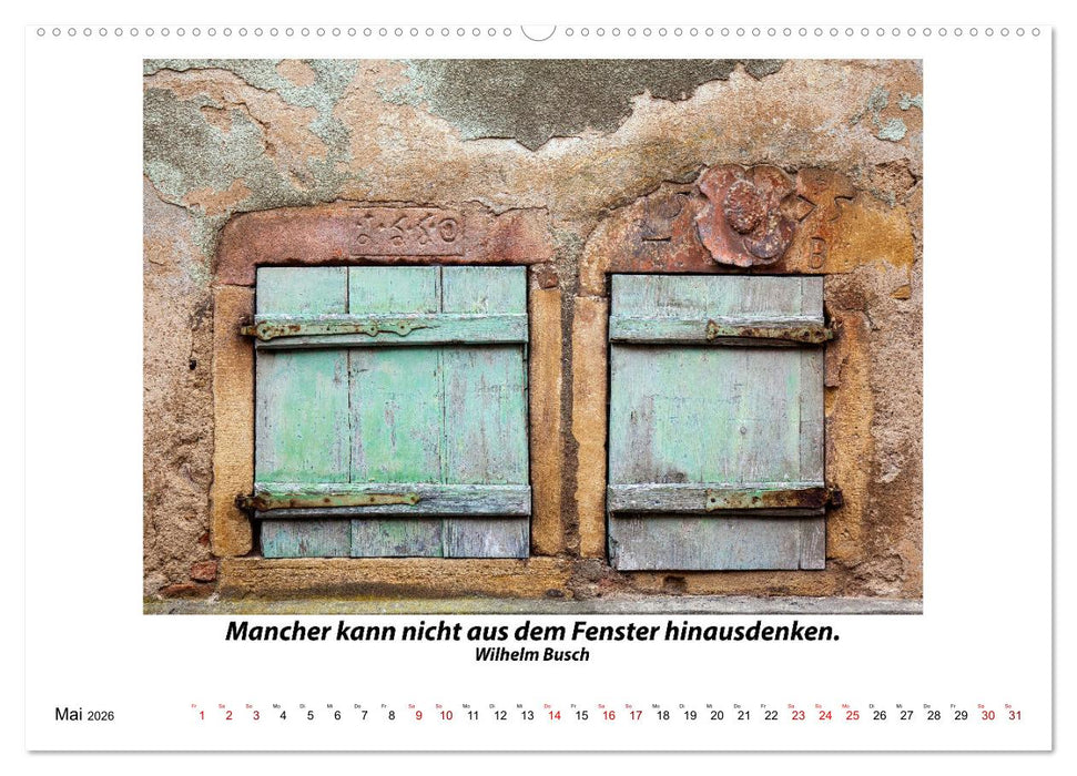 Fenster Gedanken (CALVENDO Premium Wandkalender 2026)