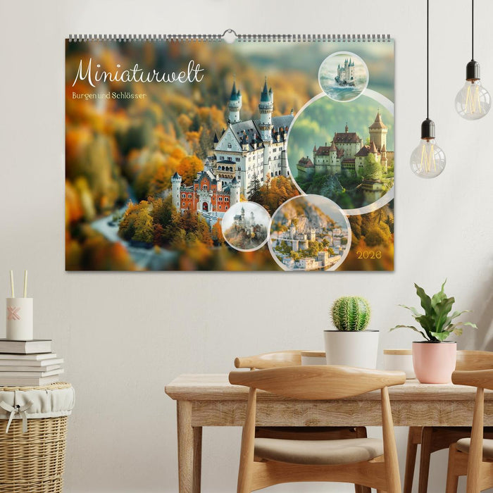 Miniaturwelt Burgen und Schlösser (CALVENDO Wandkalender 2026)