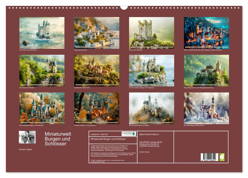 Miniaturwelt Burgen und Schlösser (CALVENDO Wandkalender 2026)