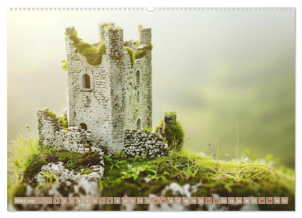 Miniaturwelt Burgen und Schlösser (CALVENDO Wandkalender 2026)