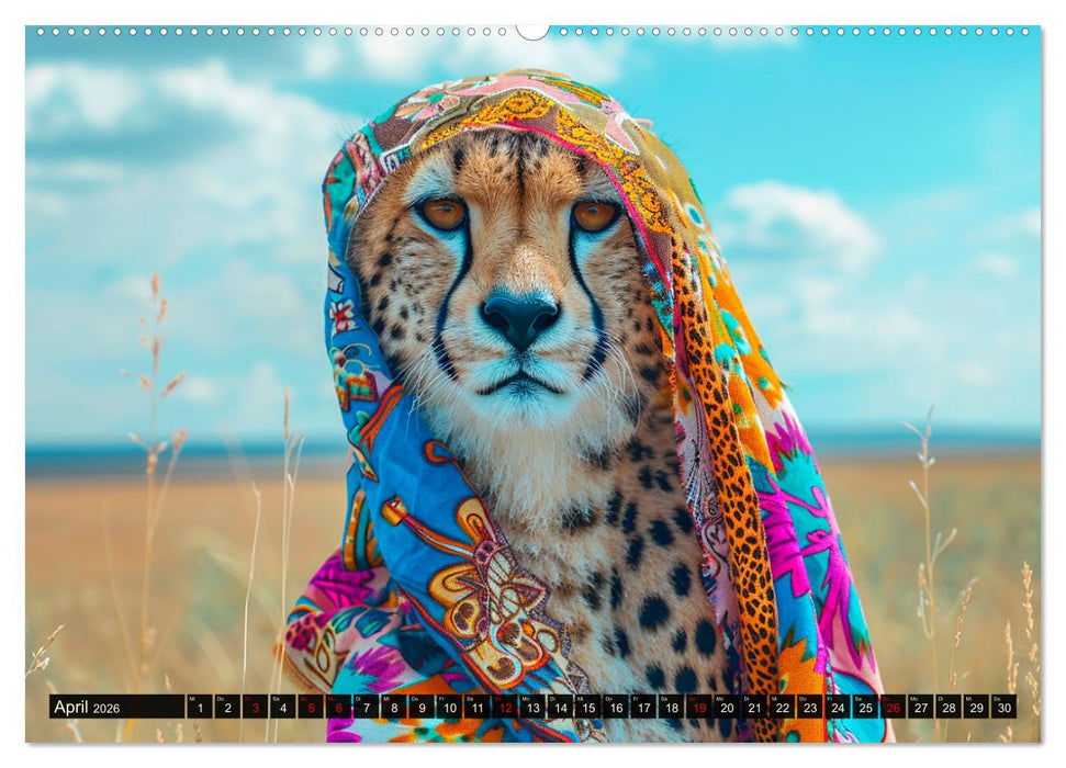 Savannen-Style. Stilvoller Raubkatzen-Chic (CALVENDO Premium Wandkalender 2026)