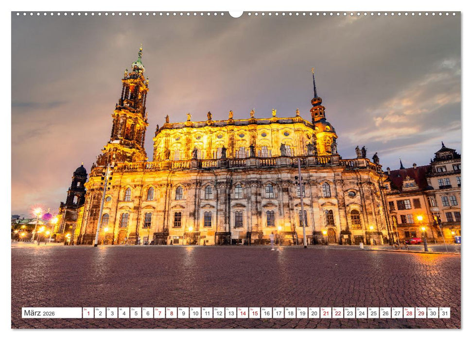 Dresden und Elbsandsteingebirge (CALVENDO Wandkalender 2026)