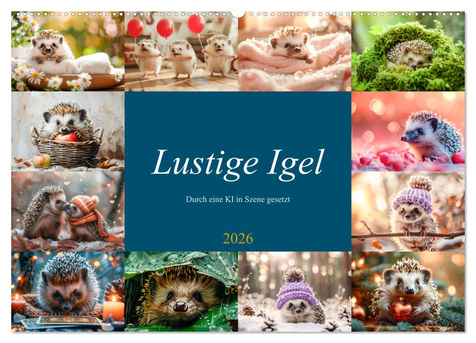 Lustige Igel (CALVENDO Wandkalender 2026)
