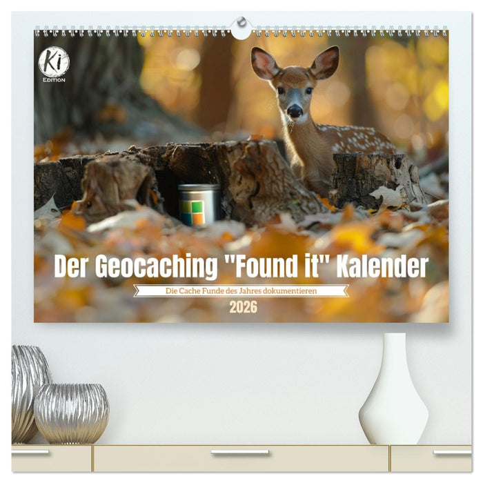 Der Geocaching Found it Kalender (CALVENDO Premium Wandkalender 2026)