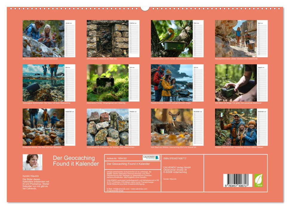 Der Geocaching Found it Kalender (CALVENDO Premium Wandkalender 2026)