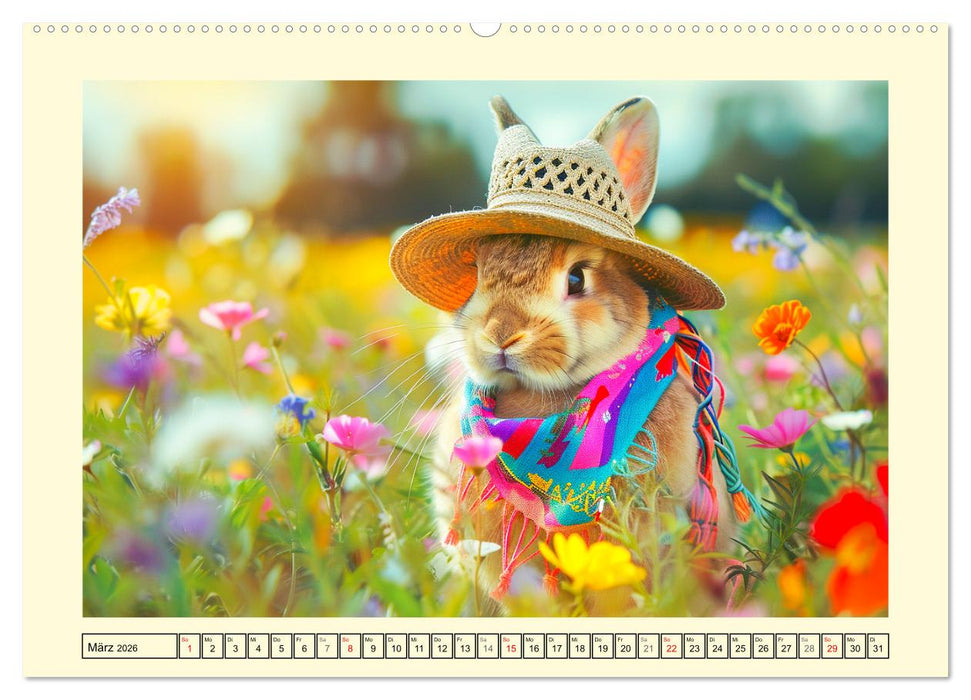 Elegante Modenschau auf dem Land. Bauernhoftiere als Fashion-Ikonen (CALVENDO Premium Wandkalender 2026)