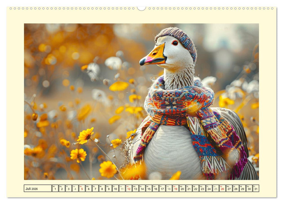 Elegante Modenschau auf dem Land. Bauernhoftiere als Fashion-Ikonen (CALVENDO Premium Wandkalender 2026)