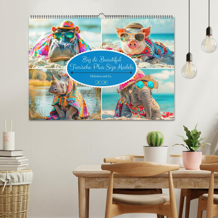 Big & Beautiful. Tierische Plus Size Models. Elefanten und Co. (CALVENDO Wandkalender 2026)