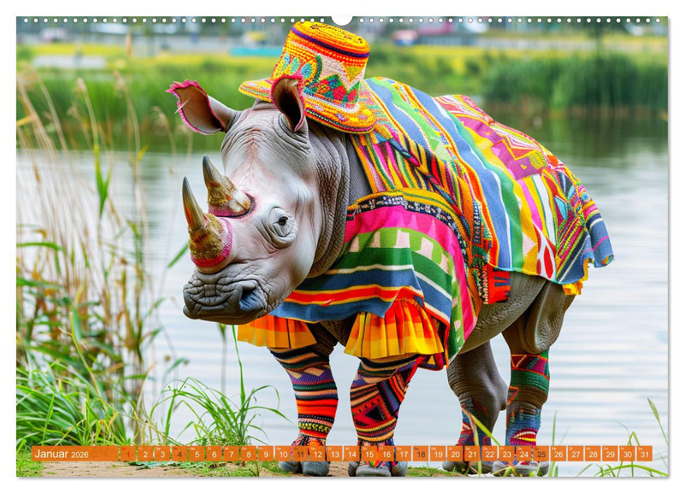 Big & Beautiful. Tierische Plus Size Models. Elefanten und Co. (CALVENDO Wandkalender 2026)