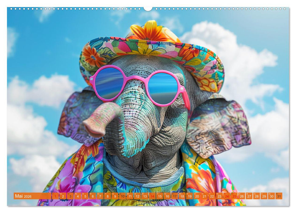 Big & Beautiful. Tierische Plus Size Models. Elefanten und Co. (CALVENDO Wandkalender 2026)