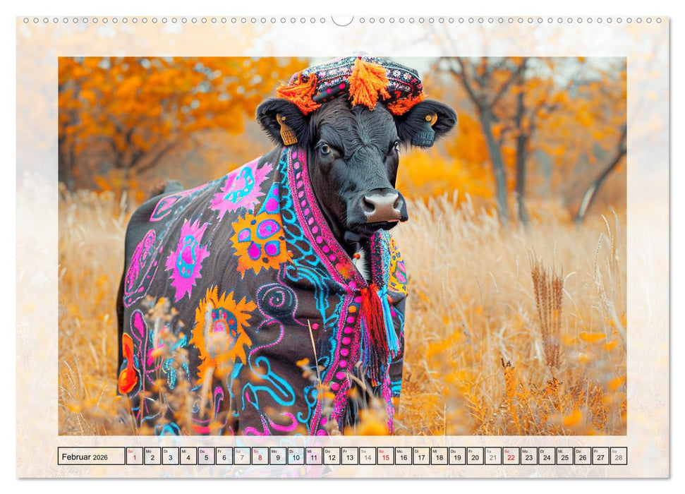 Haute Kuh-ture für das Rind von Welt! Modische Kühe voll im Trend (CALVENDO Wandkalender 2026)