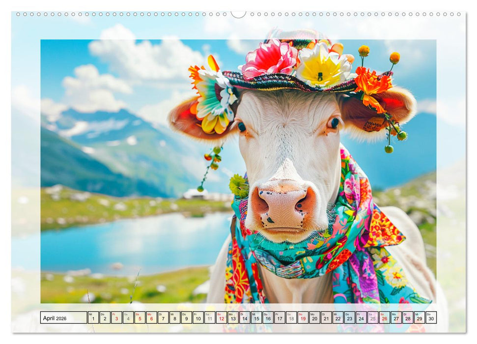 Haute Kuh-ture für das Rind von Welt! Modische Kühe voll im Trend (CALVENDO Wandkalender 2026)
