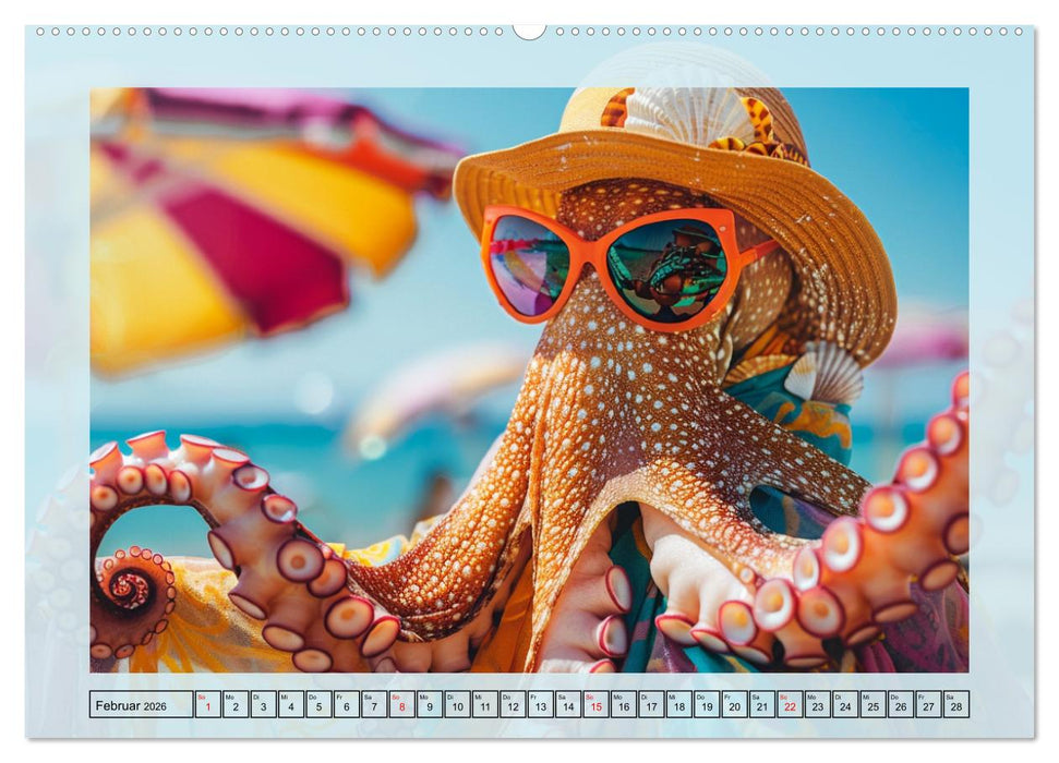 Tintenfisch Fashion. Coole Models zeigen die Trends (CALVENDO Premium Wandkalender 2026)