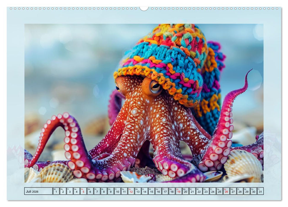 Tintenfisch Fashion. Coole Models zeigen die Trends (CALVENDO Premium Wandkalender 2026)