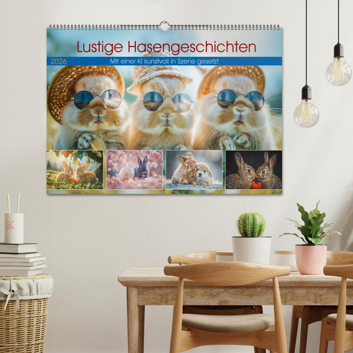 Lustige Hasengeschichten (CALVENDO Wandkalender 2026)