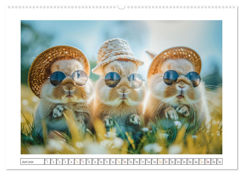 Lustige Hasengeschichten (CALVENDO Wandkalender 2026)