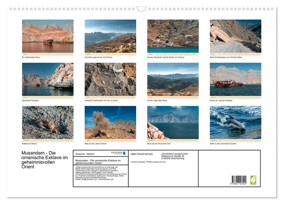 Musandam - Die omanische Exklave im geheimnisvollen Orient (CALVENDO Wandkalender 2026)