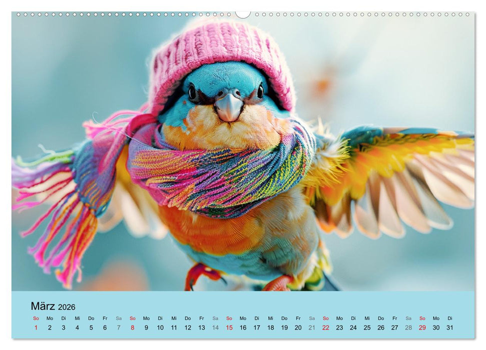 Niedliche Vögel! Trendige Schnabelstars erobern die Modewelt (CALVENDO Wandkalender 2026)