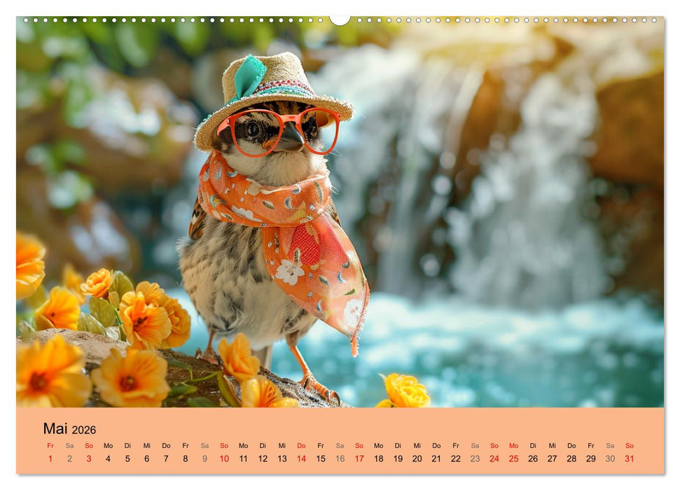 Niedliche Vögel! Trendige Schnabelstars erobern die Modewelt (CALVENDO Wandkalender 2026)