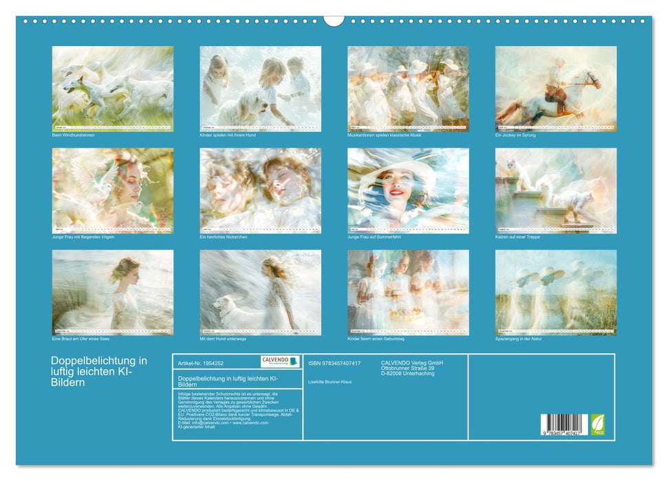 Doppelbelichtung in luftig leichten KI-Bildern (CALVENDO Wandkalender 2026)