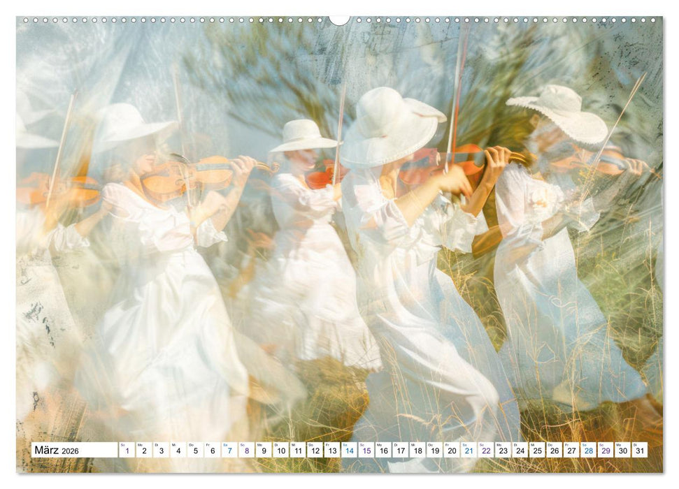 Doppelbelichtung in luftig leichten KI-Bildern (CALVENDO Wandkalender 2026)