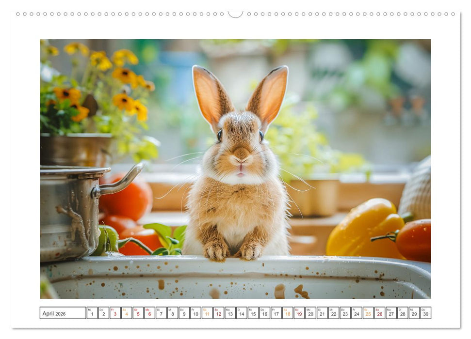 Lustige Hasengeschichten (CALVENDO Premium Wandkalender 2026)