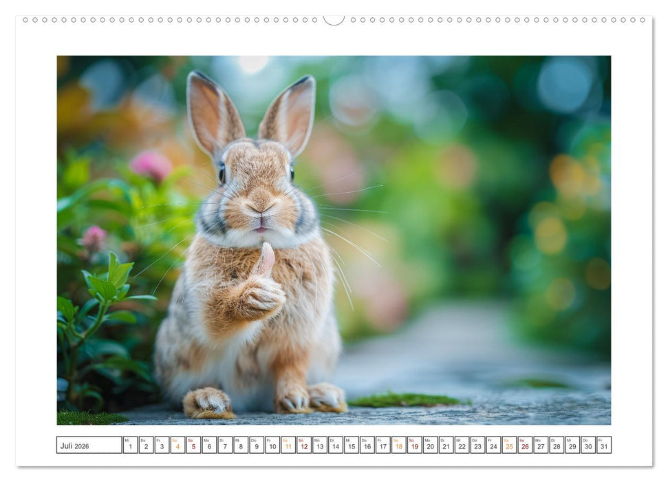 Lustige Hasengeschichten (CALVENDO Premium Wandkalender 2026)