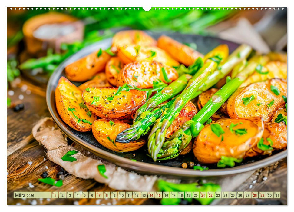 Alles Spargel oder was?! - Gerichte rund um den Spargel (CALVENDO Wandkalender 2026)