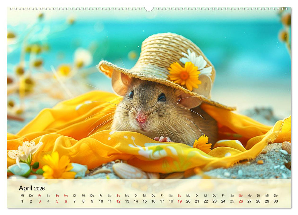 Die trendigsten Mäuse. Mode-Saison in der niedlichen Pelzchenwelt (CALVENDO Wandkalender 2026)