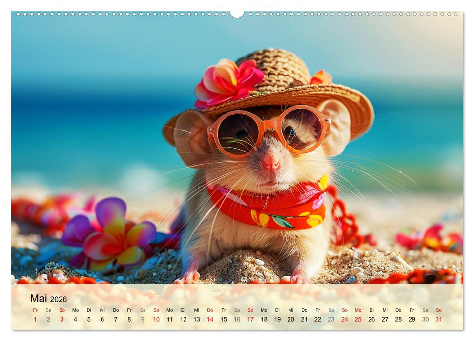 Die trendigsten Mäuse. Mode-Saison in der niedlichen Pelzchenwelt (CALVENDO Wandkalender 2026)