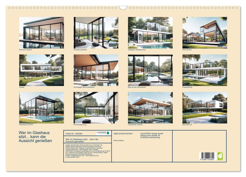 Wer im Glashaus sitzt... kann die Aussicht genießen (CALVENDO Wandkalender 2026)