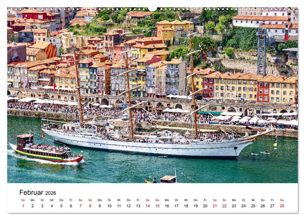 Porto und Gaia - Ausblicke und Einsichten (CALVENDO Premium Wandkalender 2026)