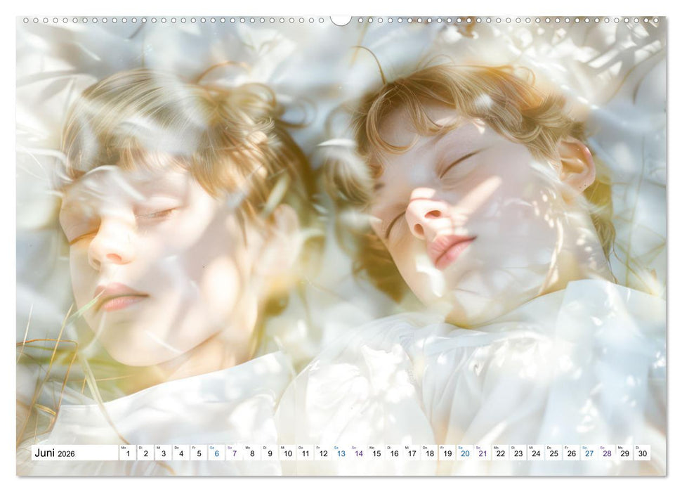 Doppelbelichtung in luftig leichten KI-Bildern (CALVENDO Premium Wandkalender 2026)