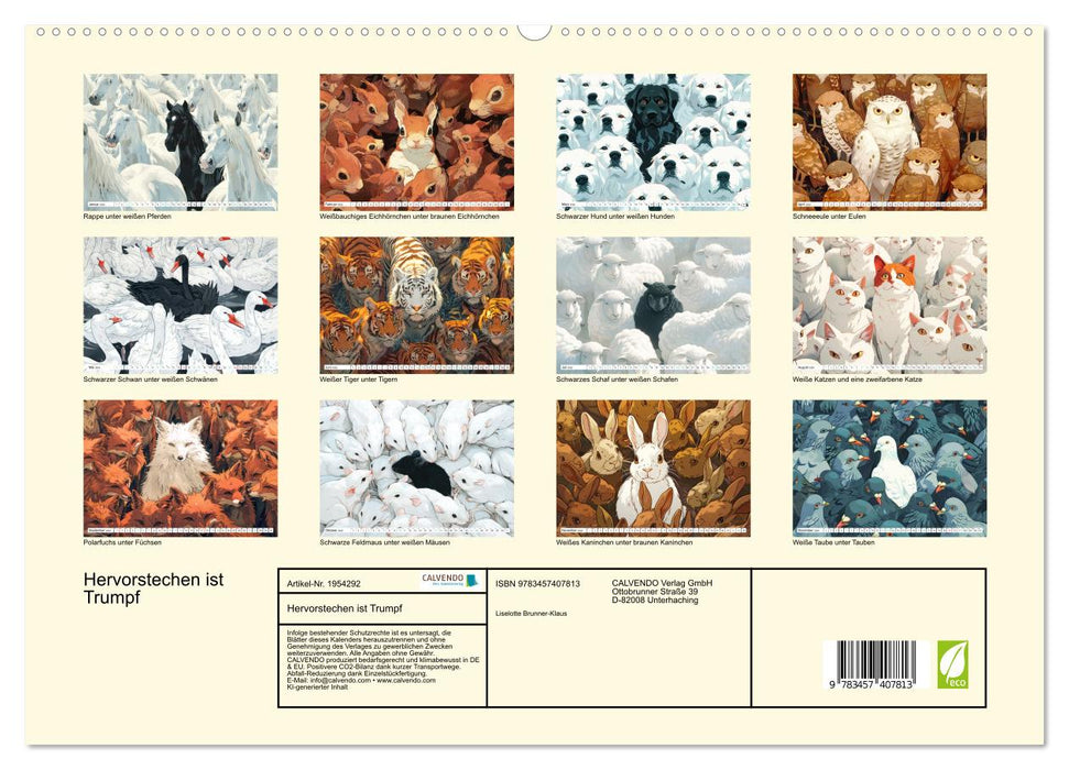 Hervorstechen ist Trumpf (CALVENDO Premium Wandkalender 2026)