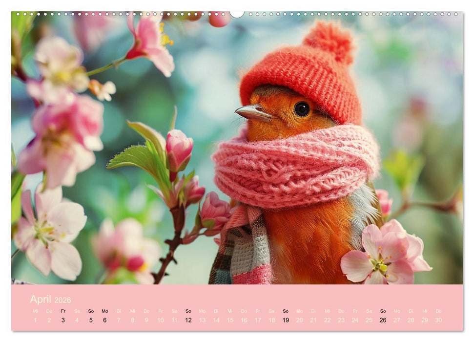 Niedliche Vögel! Trendige Schnabelstars erobern die Modewelt (CALVENDO Premium Wandkalender 2026)