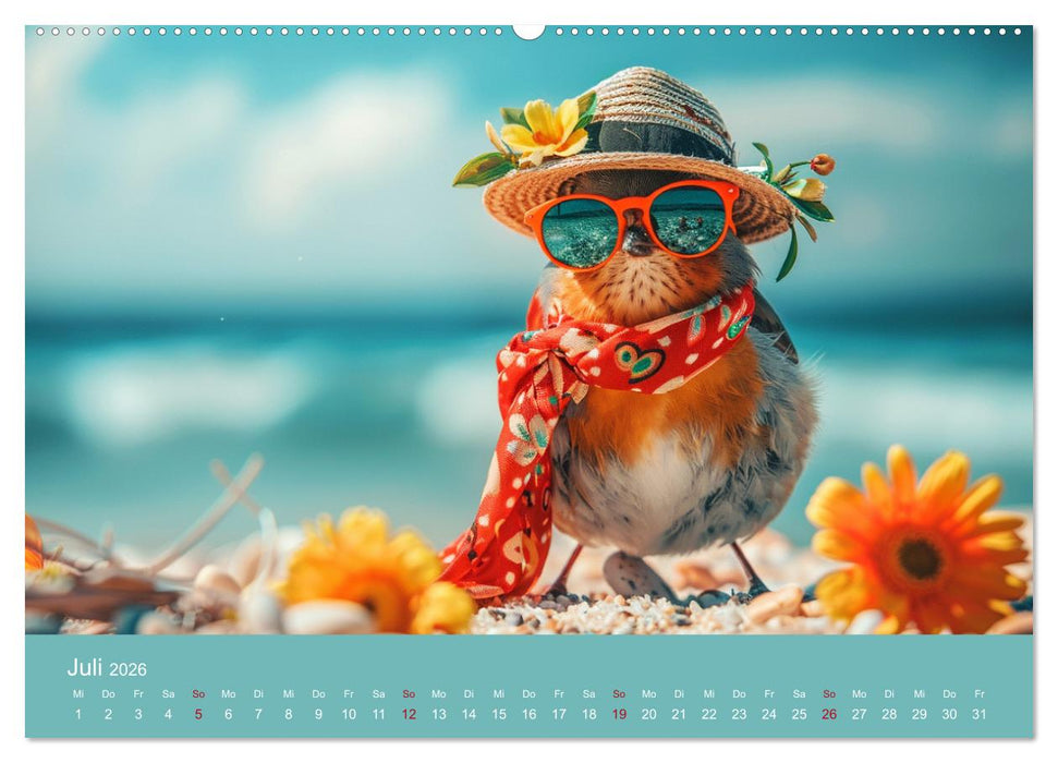 Niedliche Vögel! Trendige Schnabelstars erobern die Modewelt (CALVENDO Premium Wandkalender 2026)