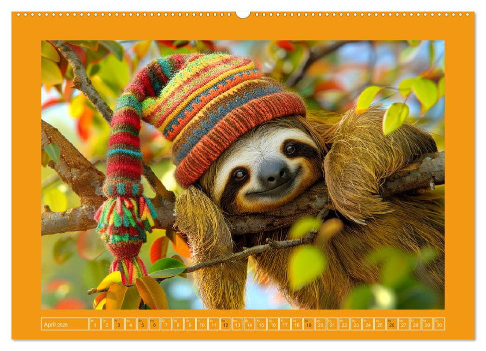 Supermodel Faultier. Professionelles Fotoshooting im Urwald (CALVENDO Wandkalender 2026)