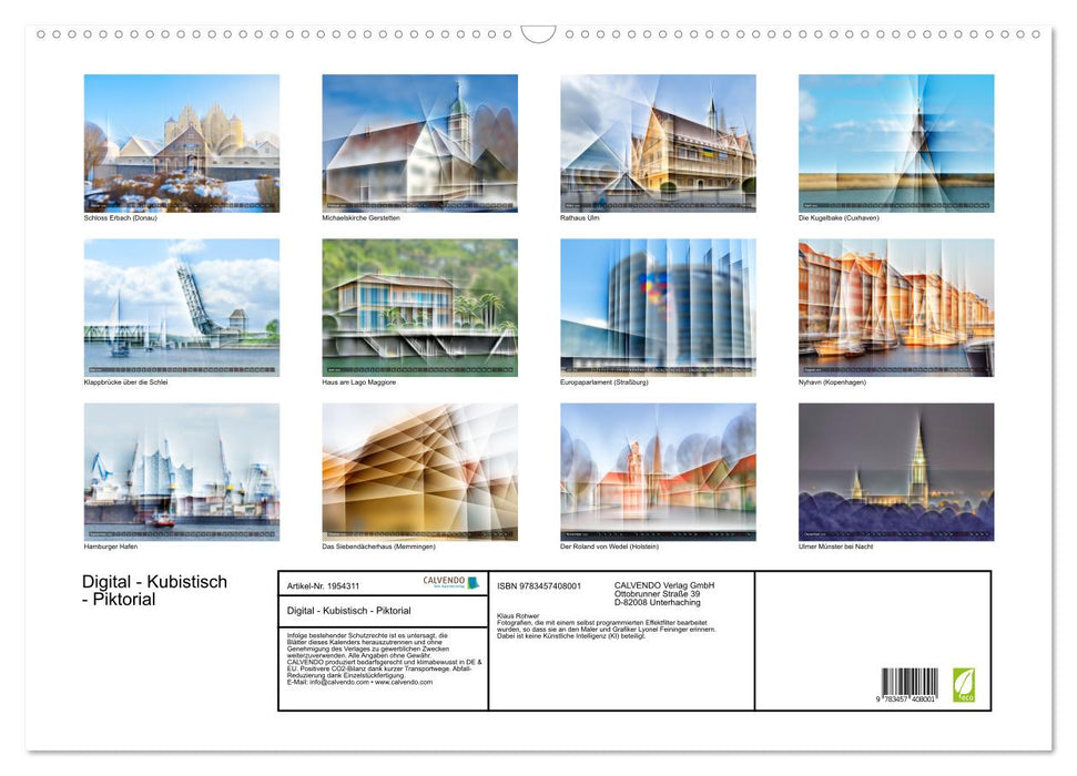 Digital - Kubistisch - Piktorial (CALVENDO Wandkalender 2026)