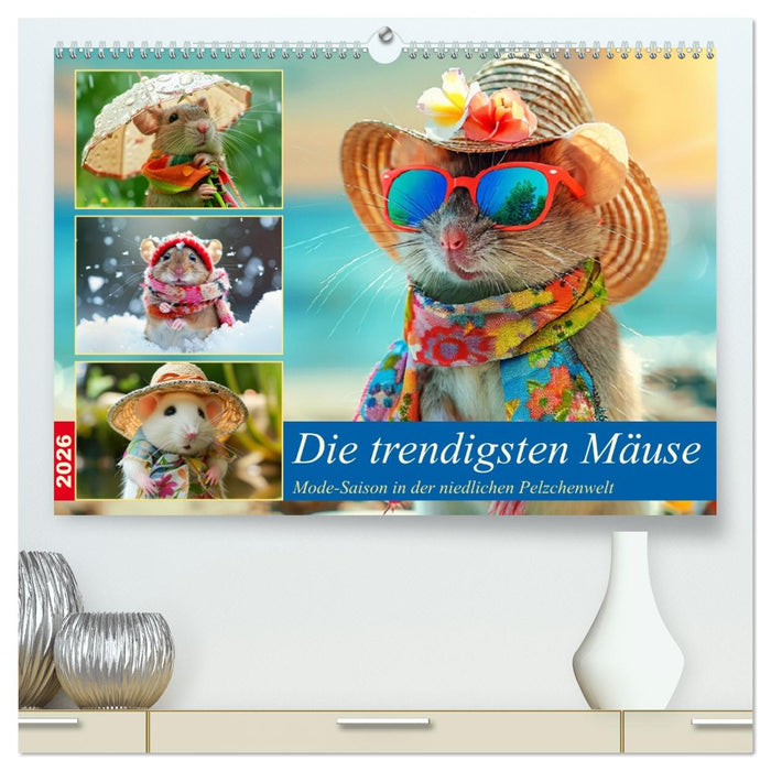 Die trendigsten Mäuse. Mode-Saison in der niedlichen Pelzchenwelt (CALVENDO Premium Wandkalender 2026)