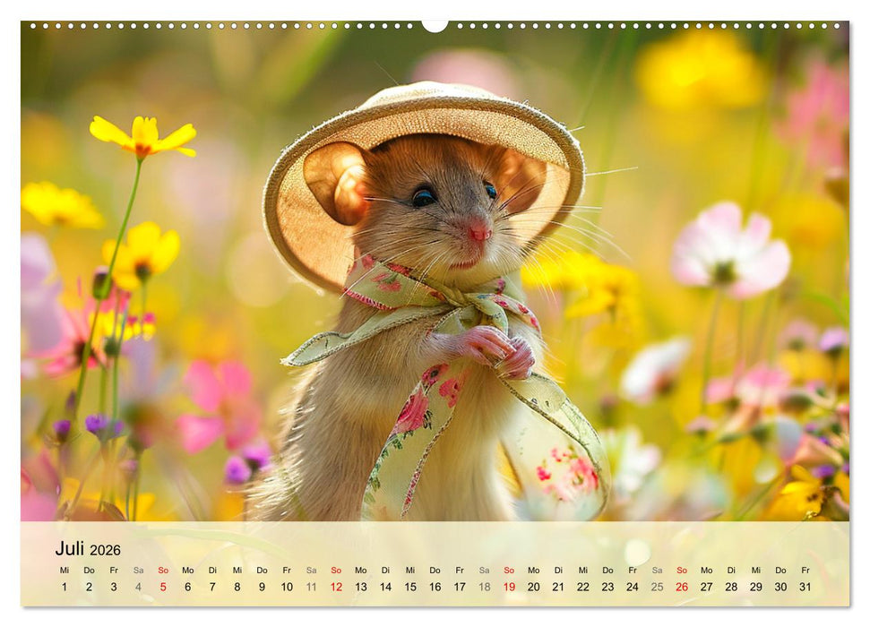 Die trendigsten Mäuse. Mode-Saison in der niedlichen Pelzchenwelt (CALVENDO Premium Wandkalender 2026)
