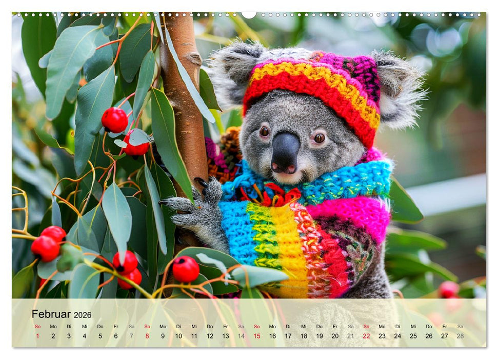 Koalas im Modefieber. Flauschig und Chic beim Fotoshooting (CALVENDO Premium Wandkalender 2026)