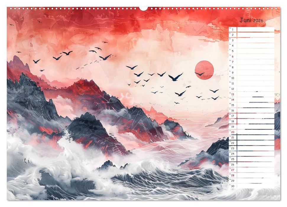 Chinas Harmonie - Terminplaner mit Landschaften und Symbolen (CALVENDO Wandkalender 2026)