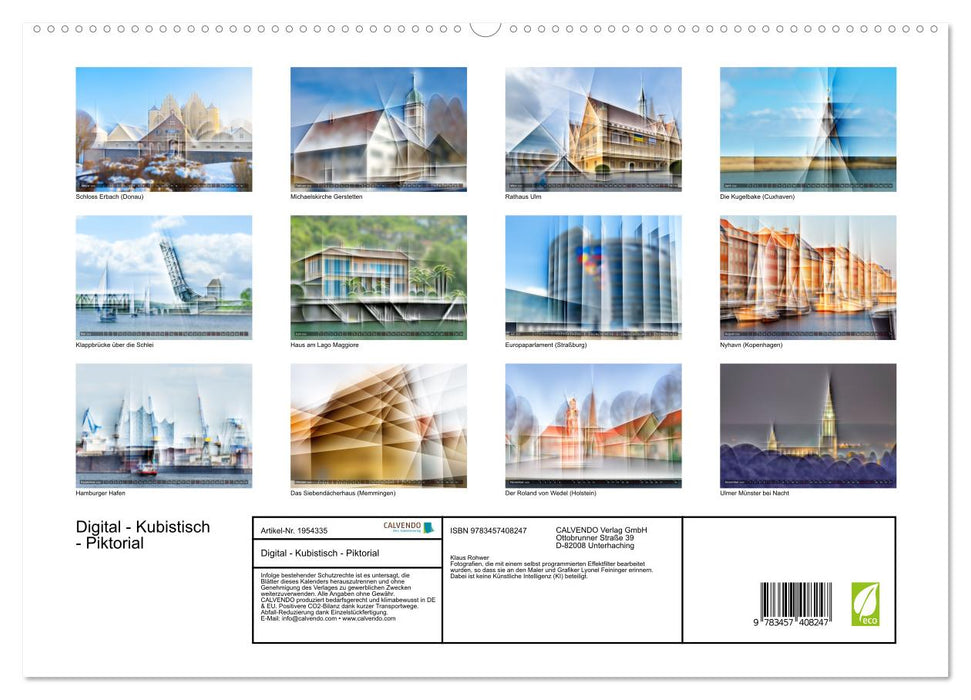 Digital - Kubistisch - Piktorial (CALVENDO Premium Wandkalender 2026)